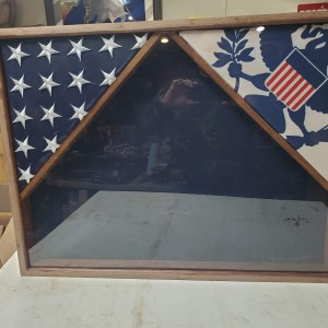 Custom 2 Flag Retirement Shadow Box: Display and Preserve Your Military Career