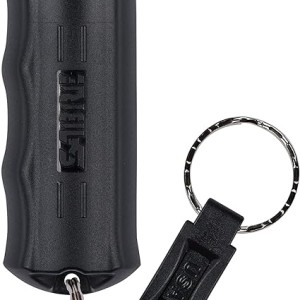 SABRE Pepper Spray, Quick Release Keychain for Easy Carry and Fast Access, Finger Grip for More Accurate and Faster Aim, Maximum Police Strength OC Sp